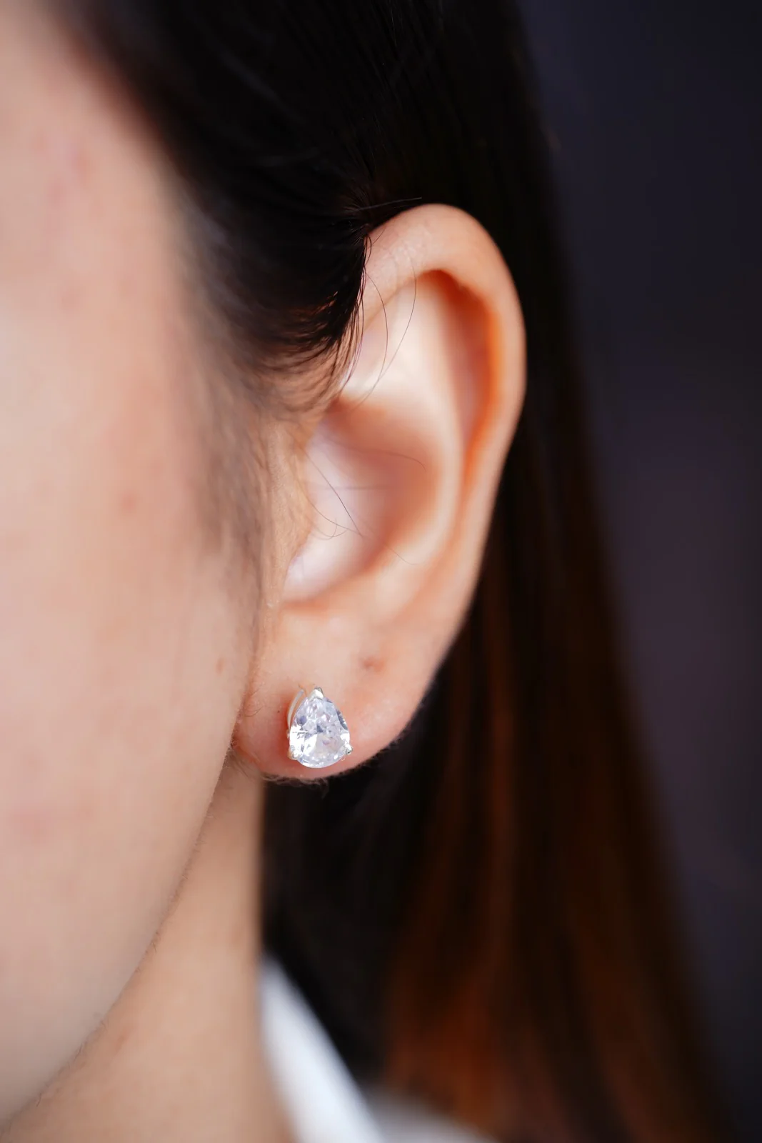 Pear Diamond Studs - Image 2