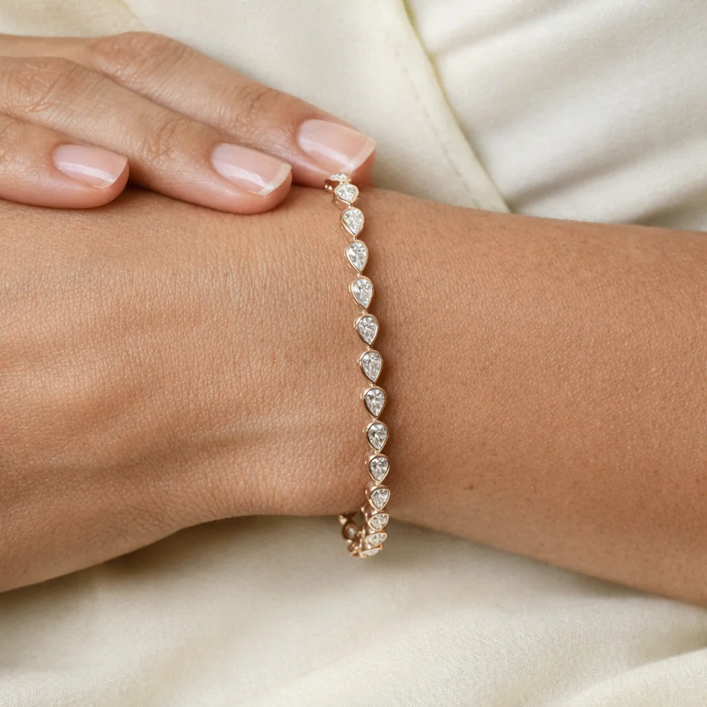 Pear Tennis Bracelet