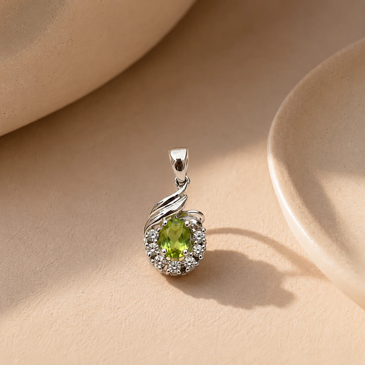 Peridot Oval Charm