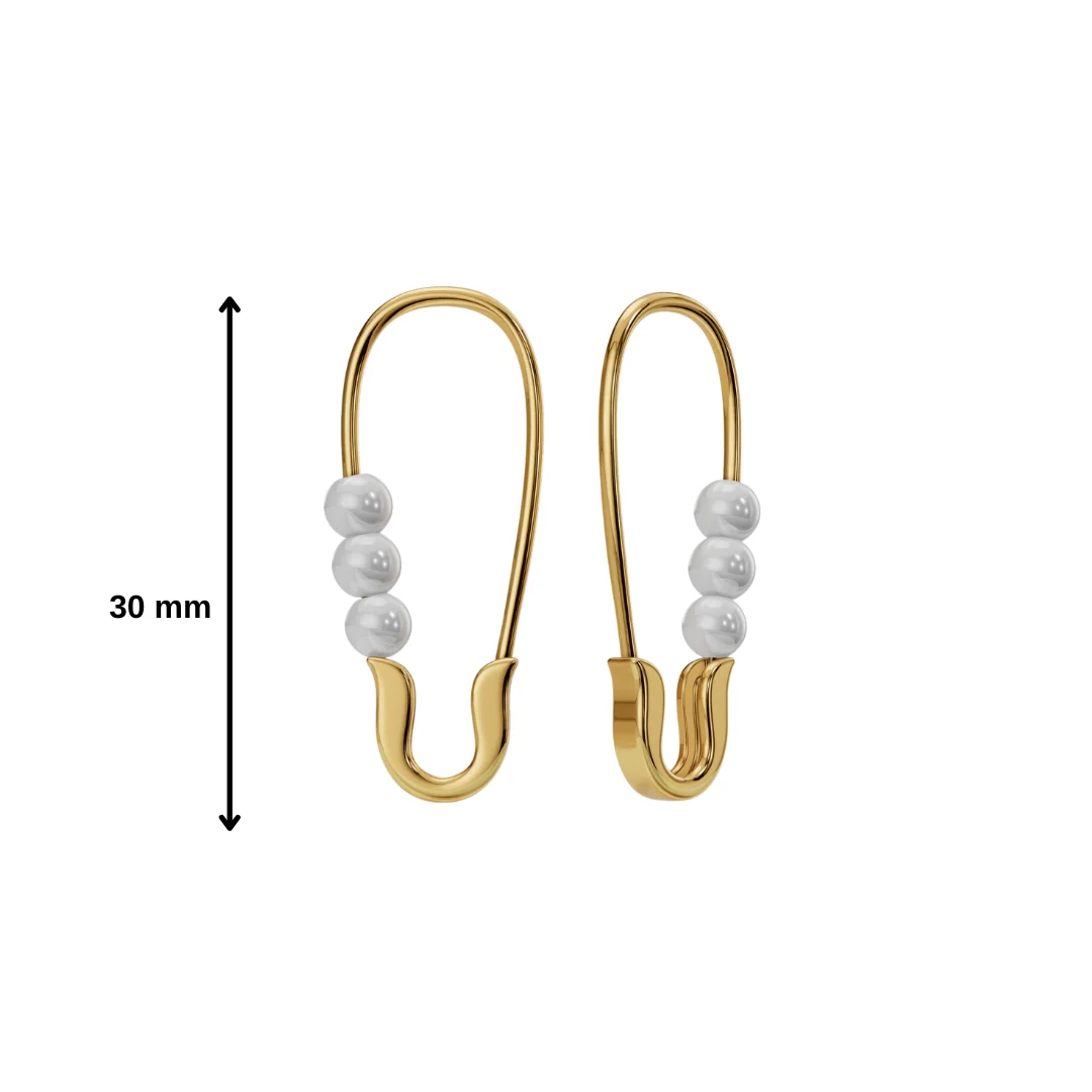 Perle Safety Pin Earrings - Image 3