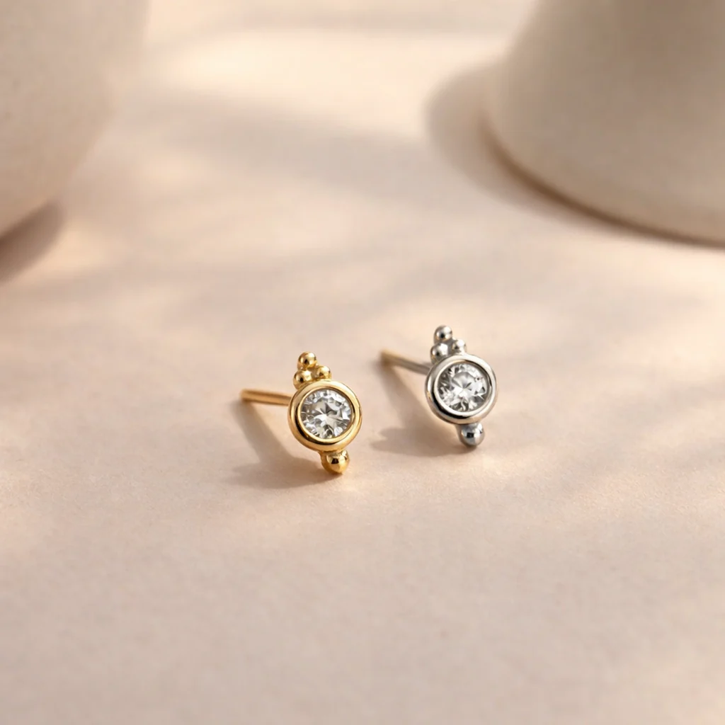 Petite Diamond Studs - Image 2