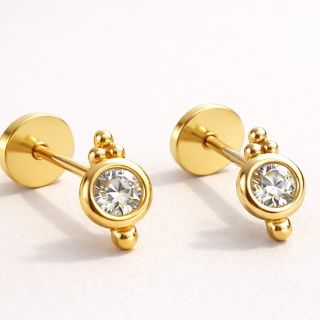 Petite Diamond Studs - Image 3