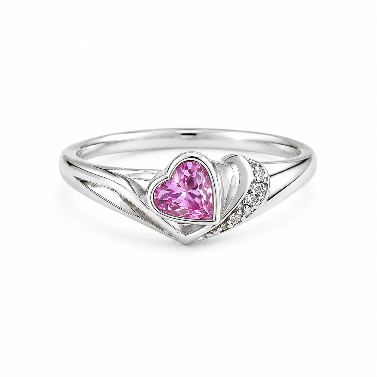 Pink Heart Whisper Ring - Image 3