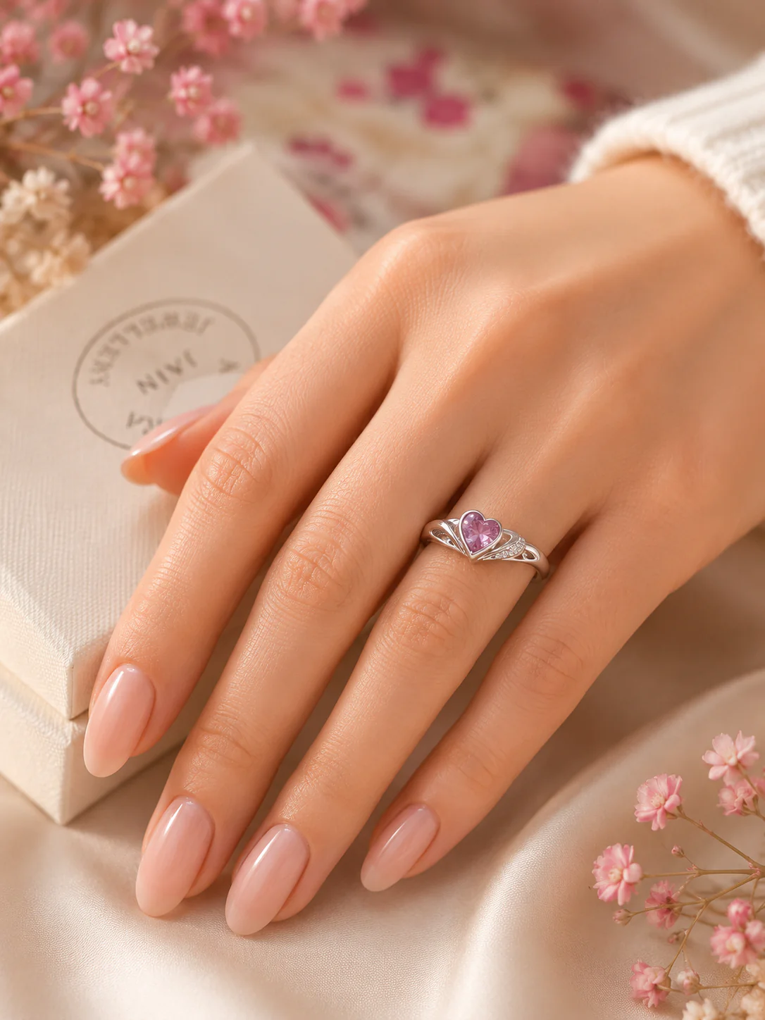 Pink Heart Whisper Ring - Image 4