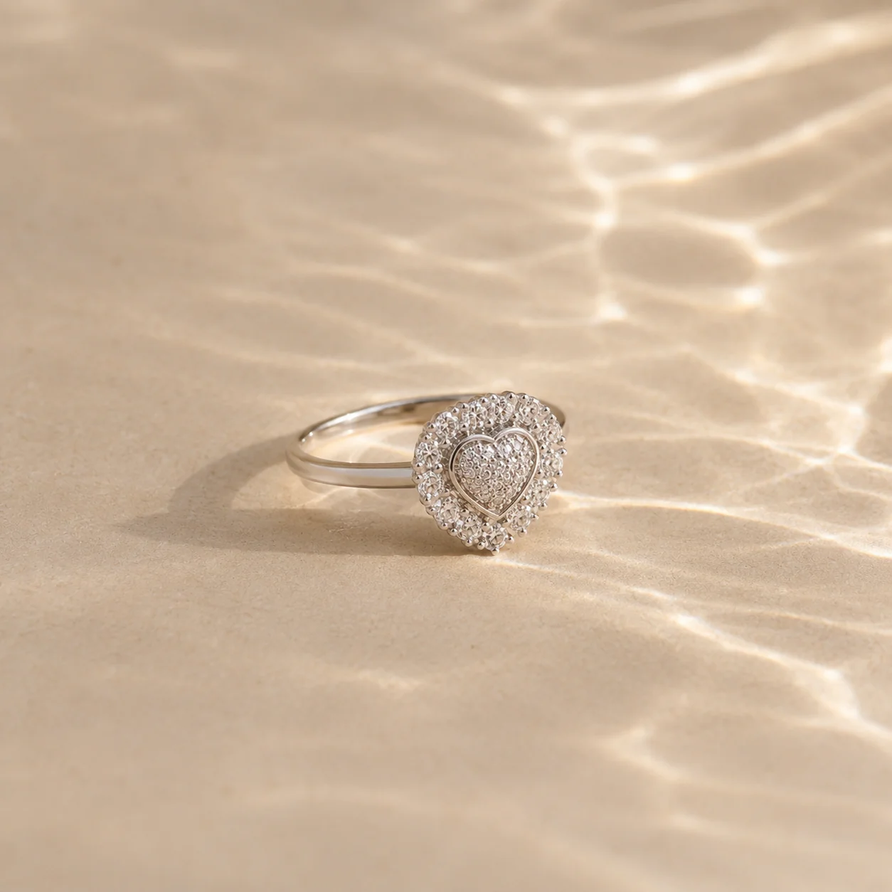Radiant Heart Halo Ring - Image 3