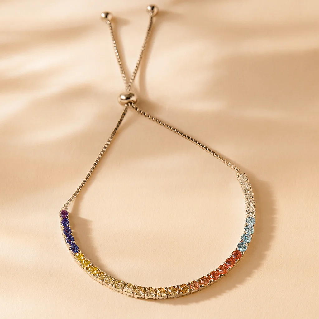 Rainbow Tennis Bracelet
