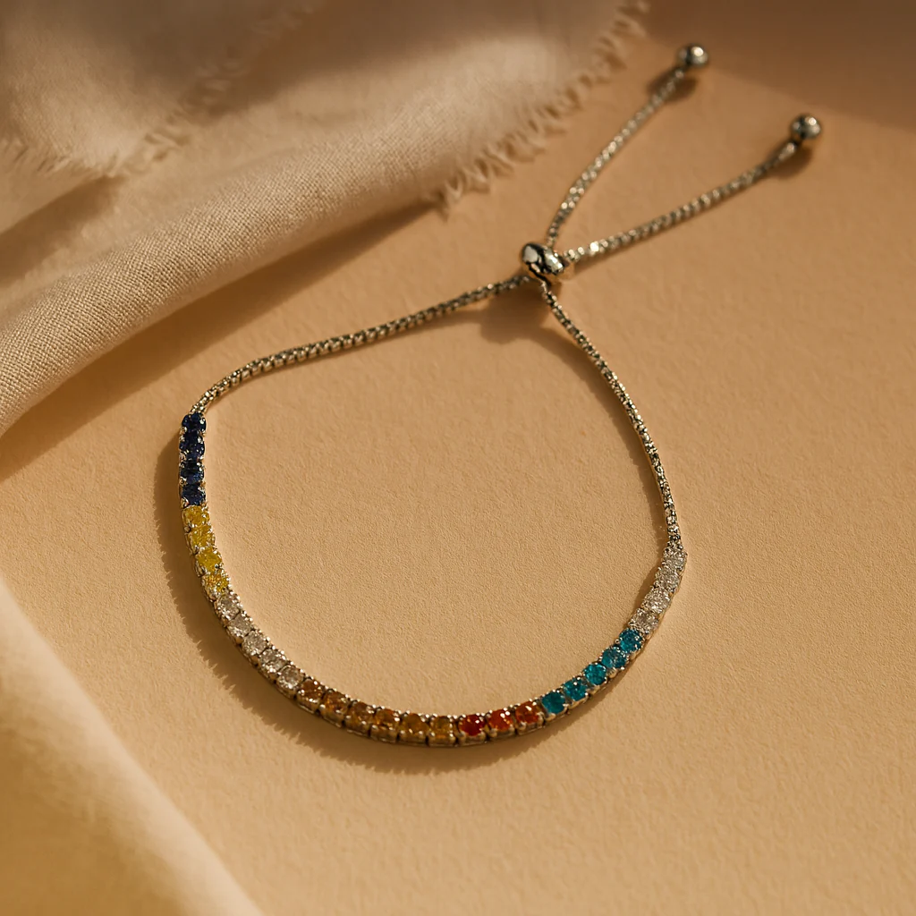 Rainbow Tennis Bracelet - Image 2