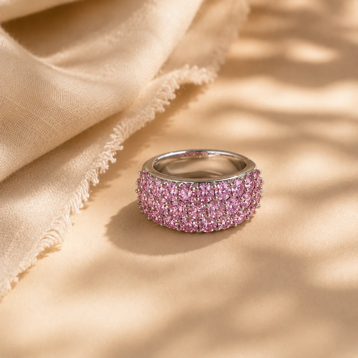 Rosabelle Pave Pink CZ Ring - Image 3