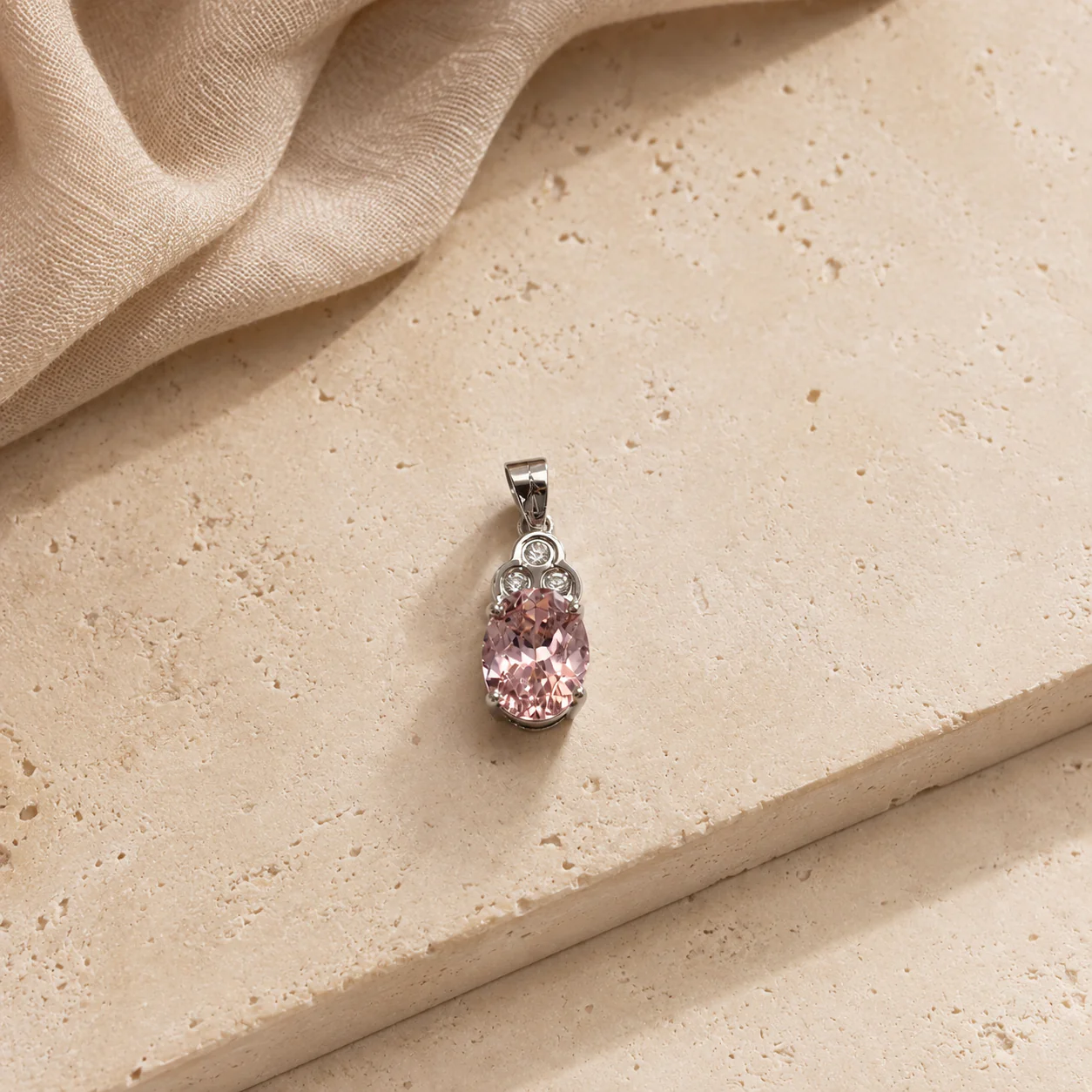 Rose Quartz Oval Charm - Image 3