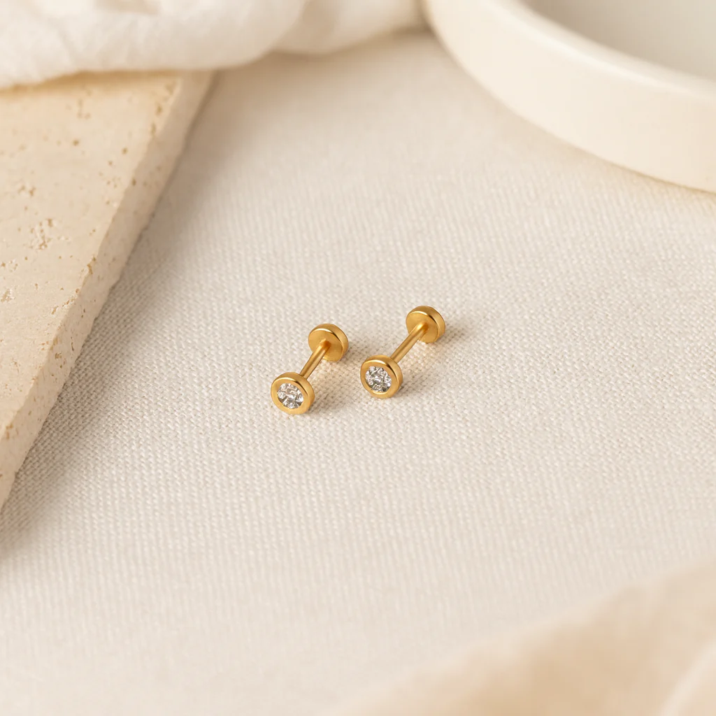 Round Diamond Studs - Image 3