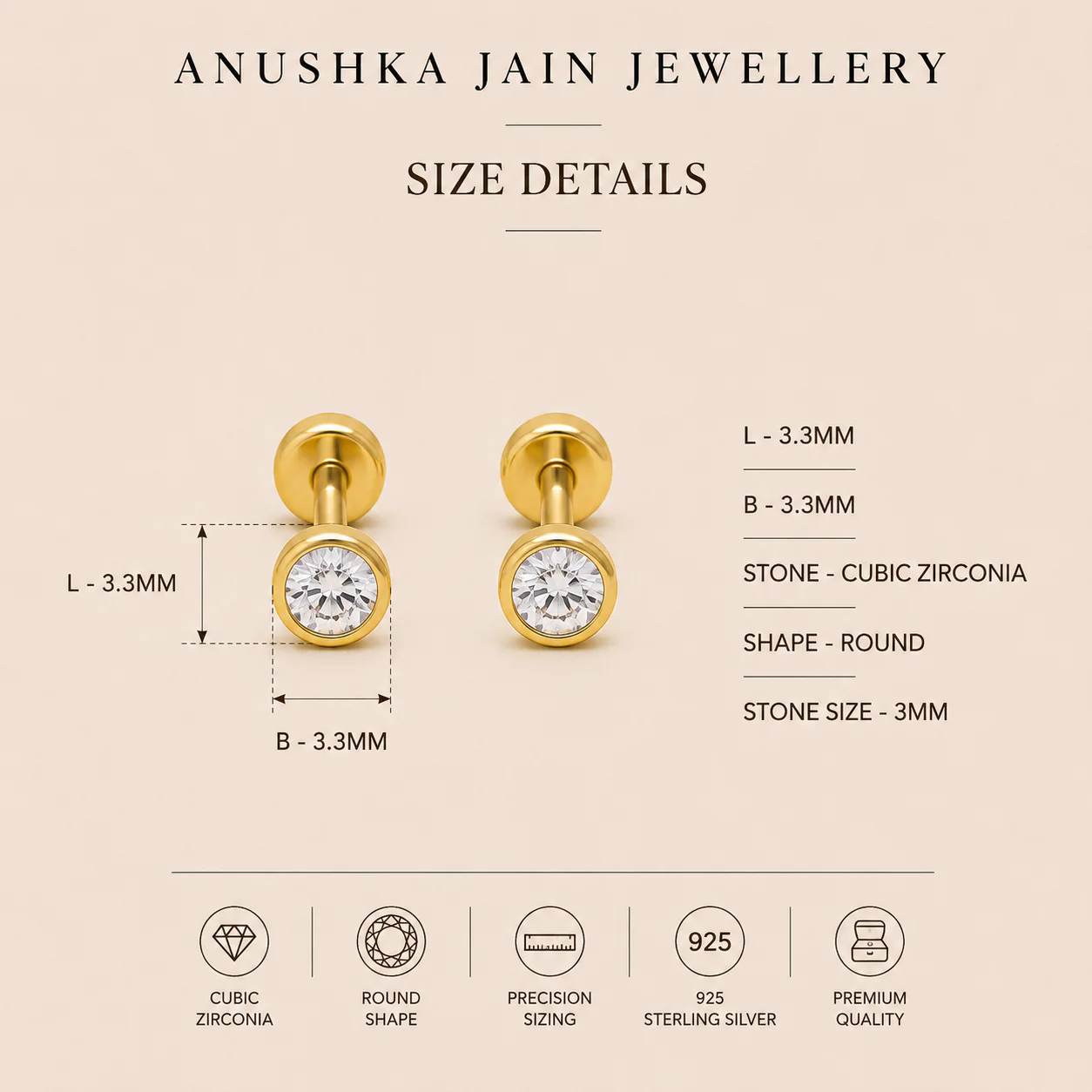 Round Diamond Studs - Image 4