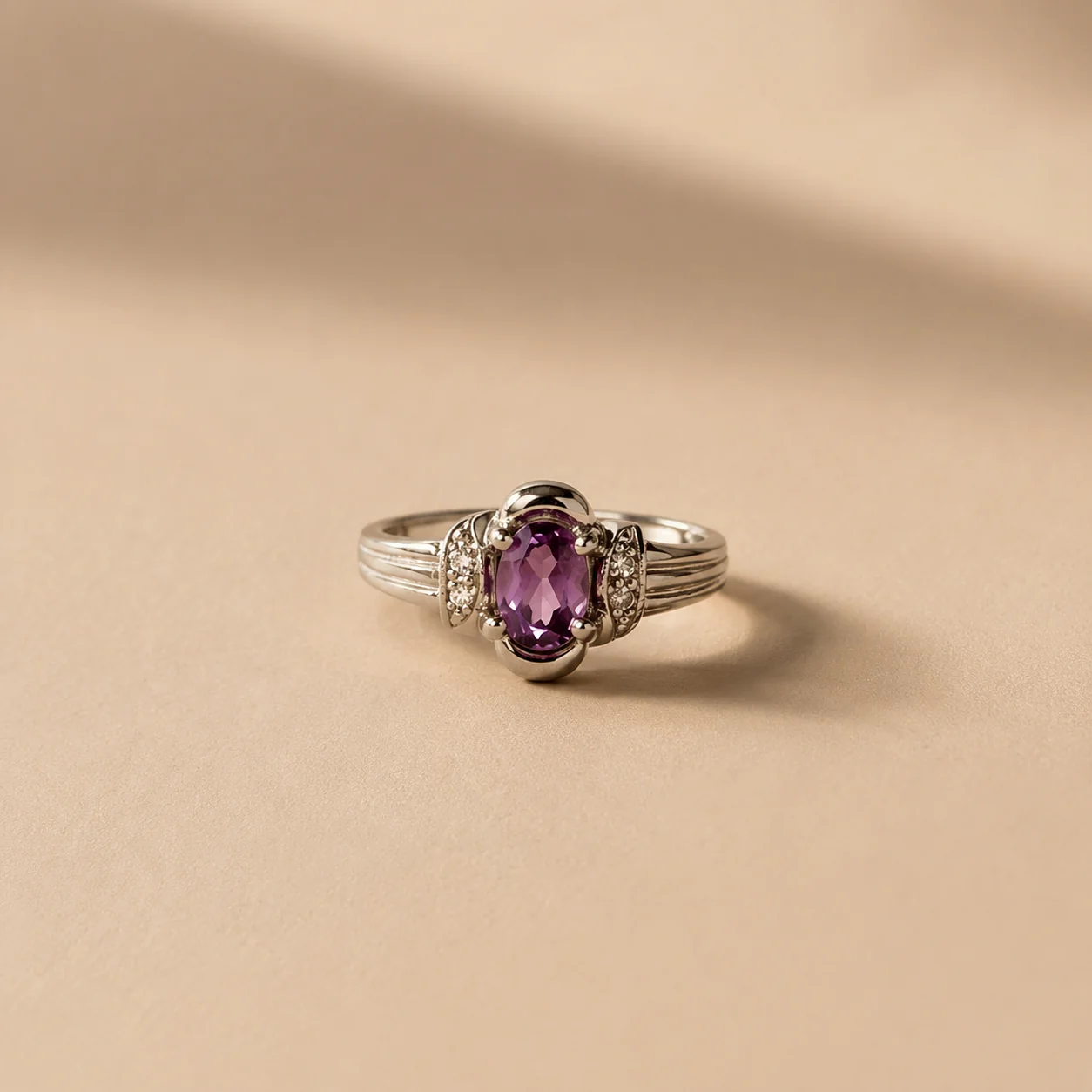 Royal Amethyst Halo Ring - Image 2