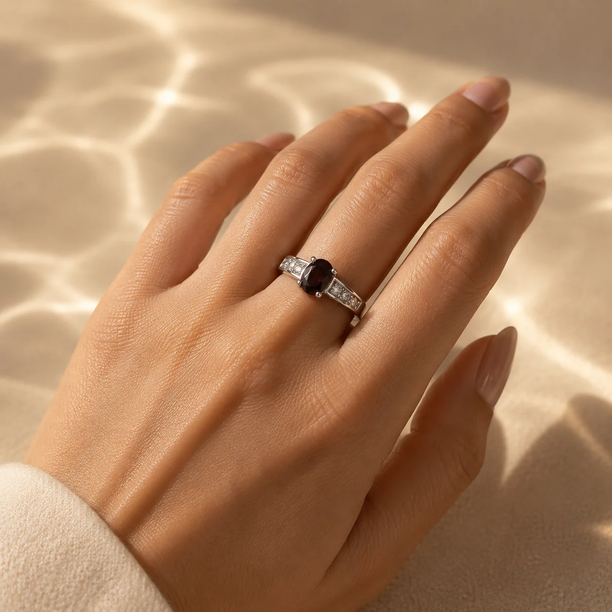 Royal Ember Garnet Ring - Image 4