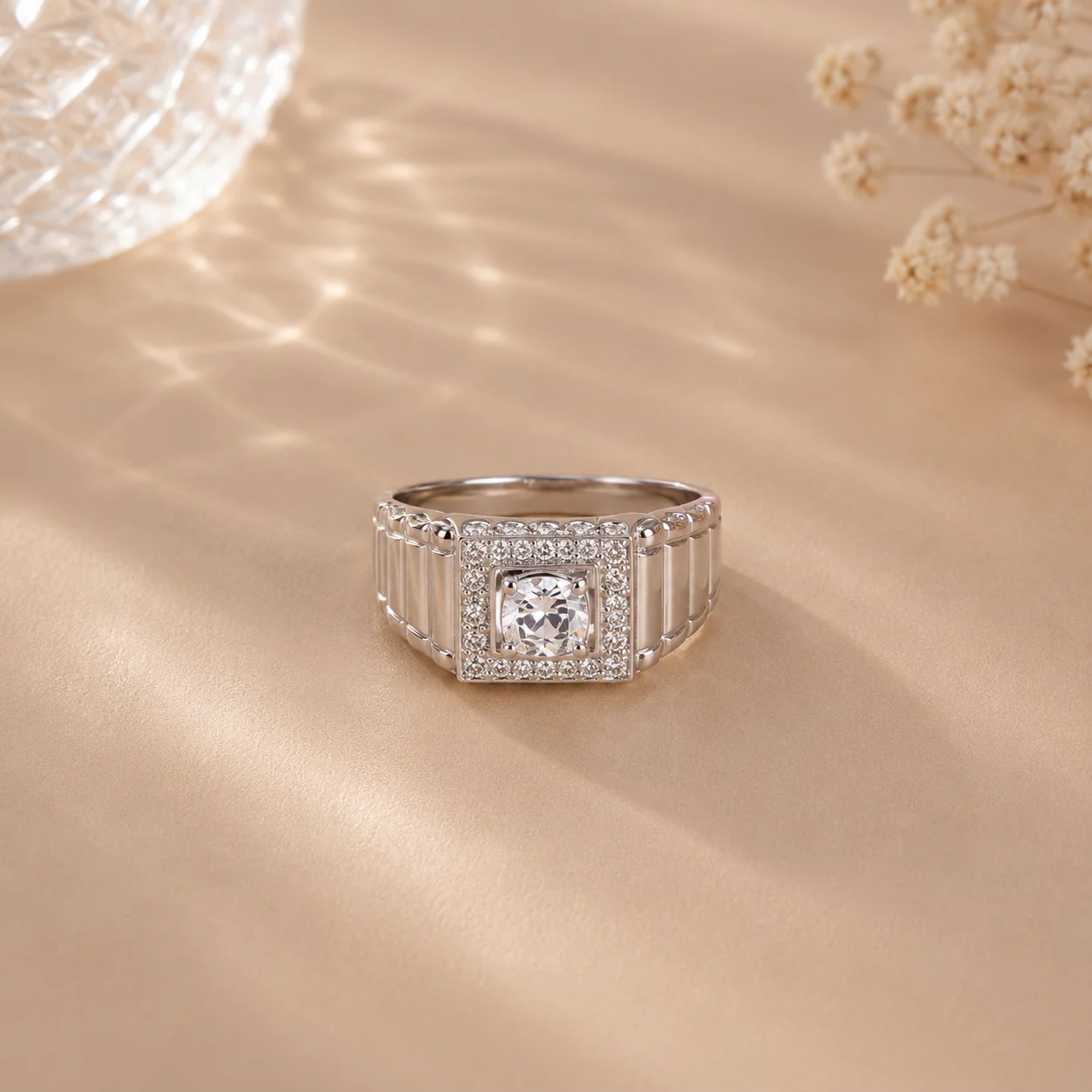 Royal Square Halo CZ Ring - Image 2