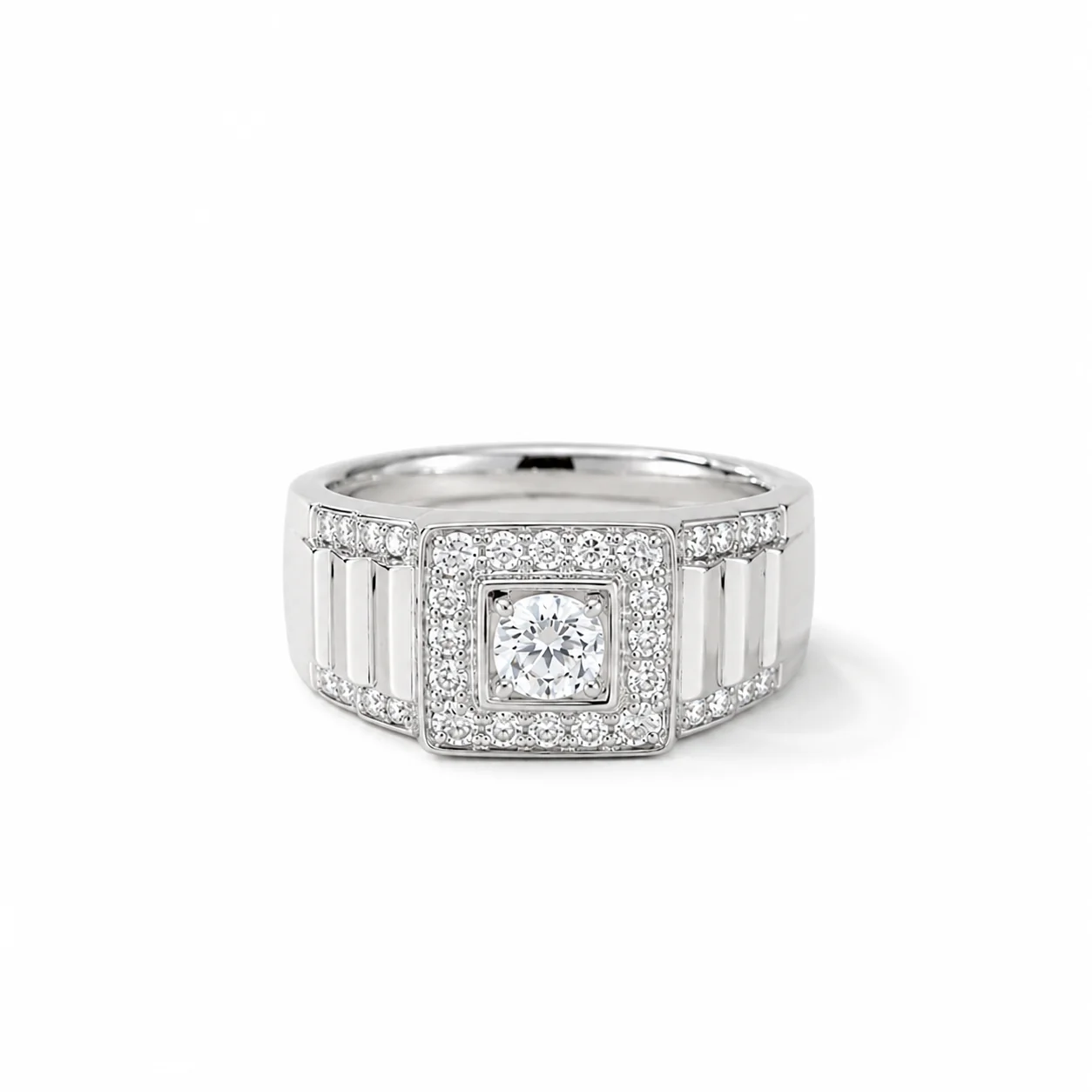 Royal Square Halo CZ Ring - Image 3