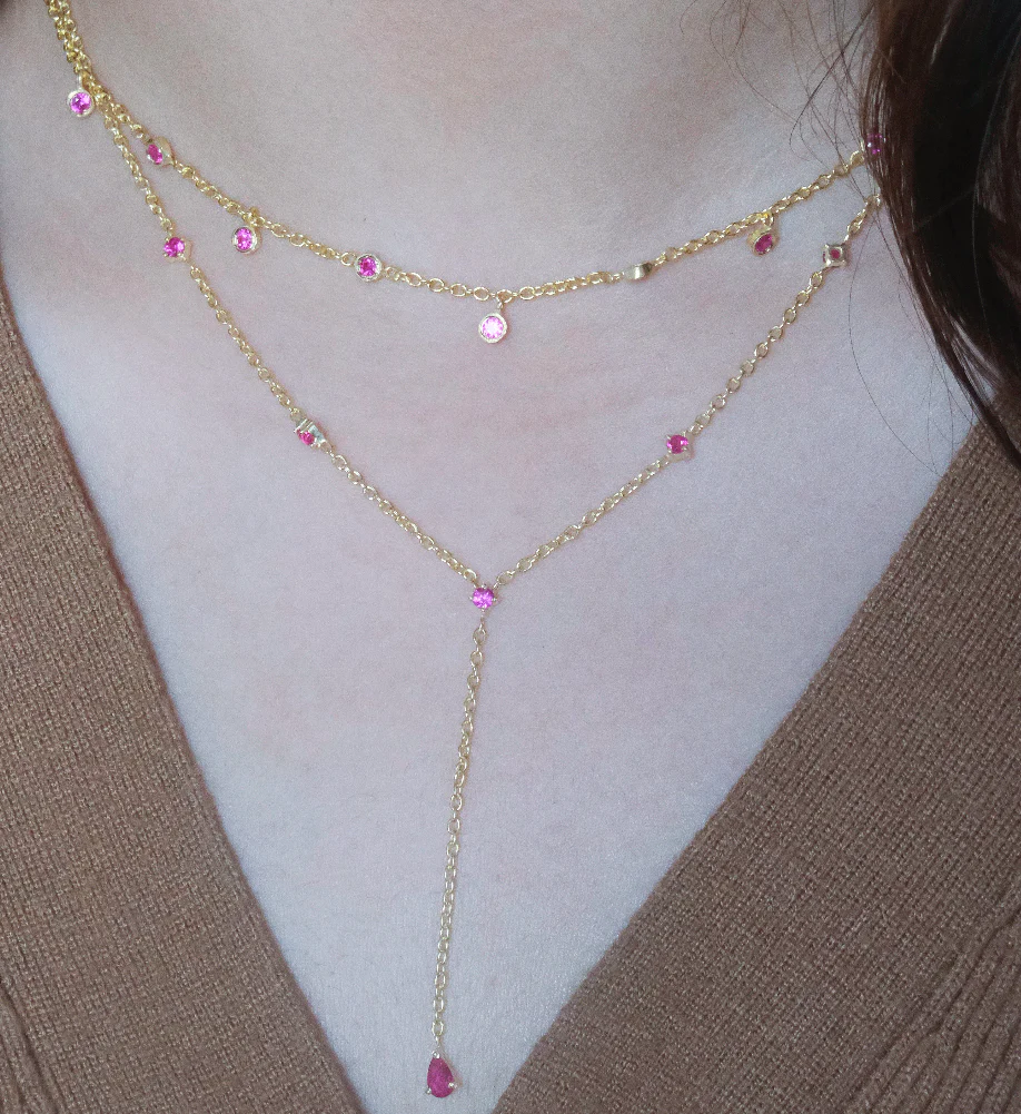 Ruby Drop Necklace - Image 5
