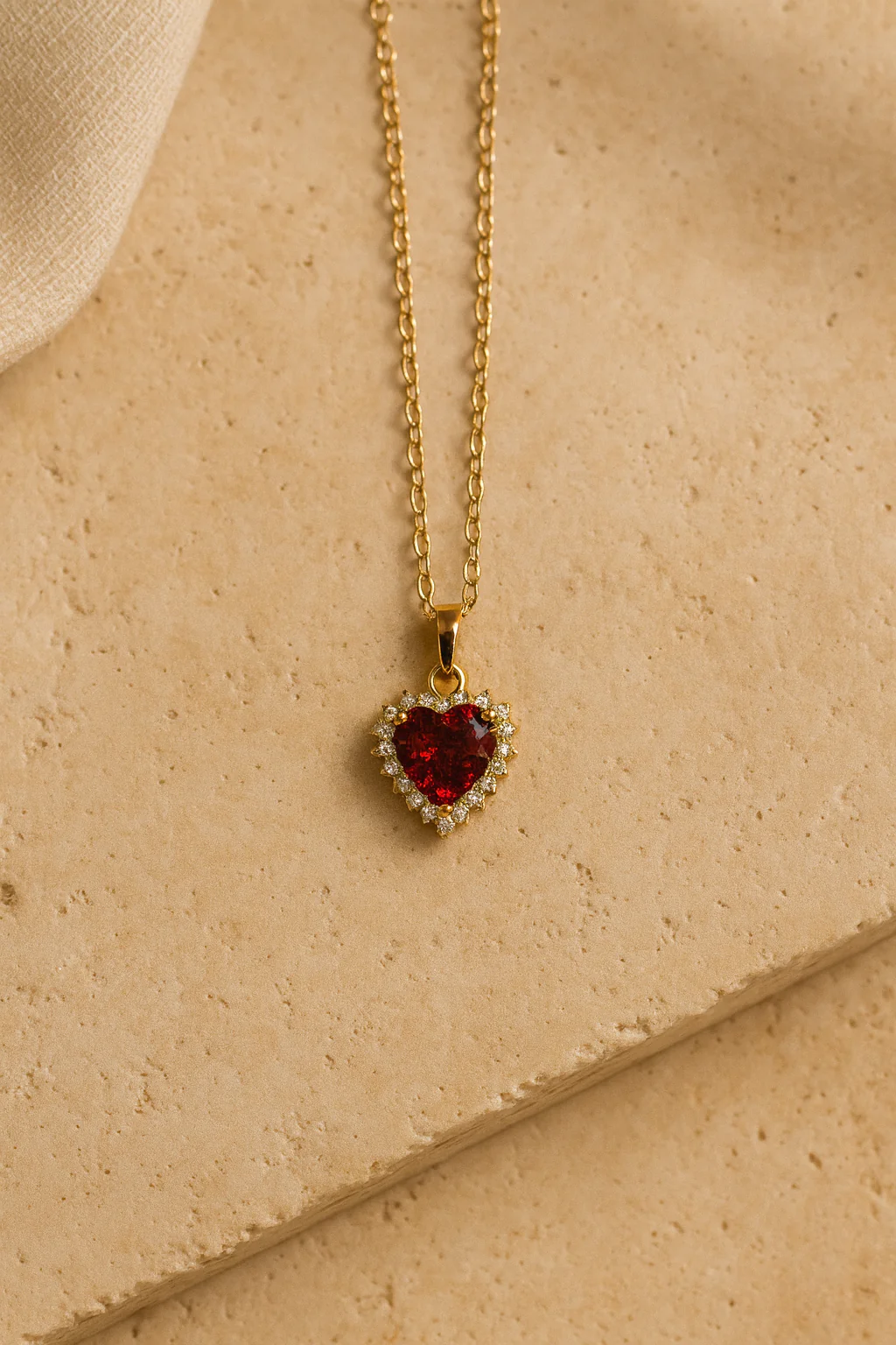 Ruby Heart Necklace - Image 6