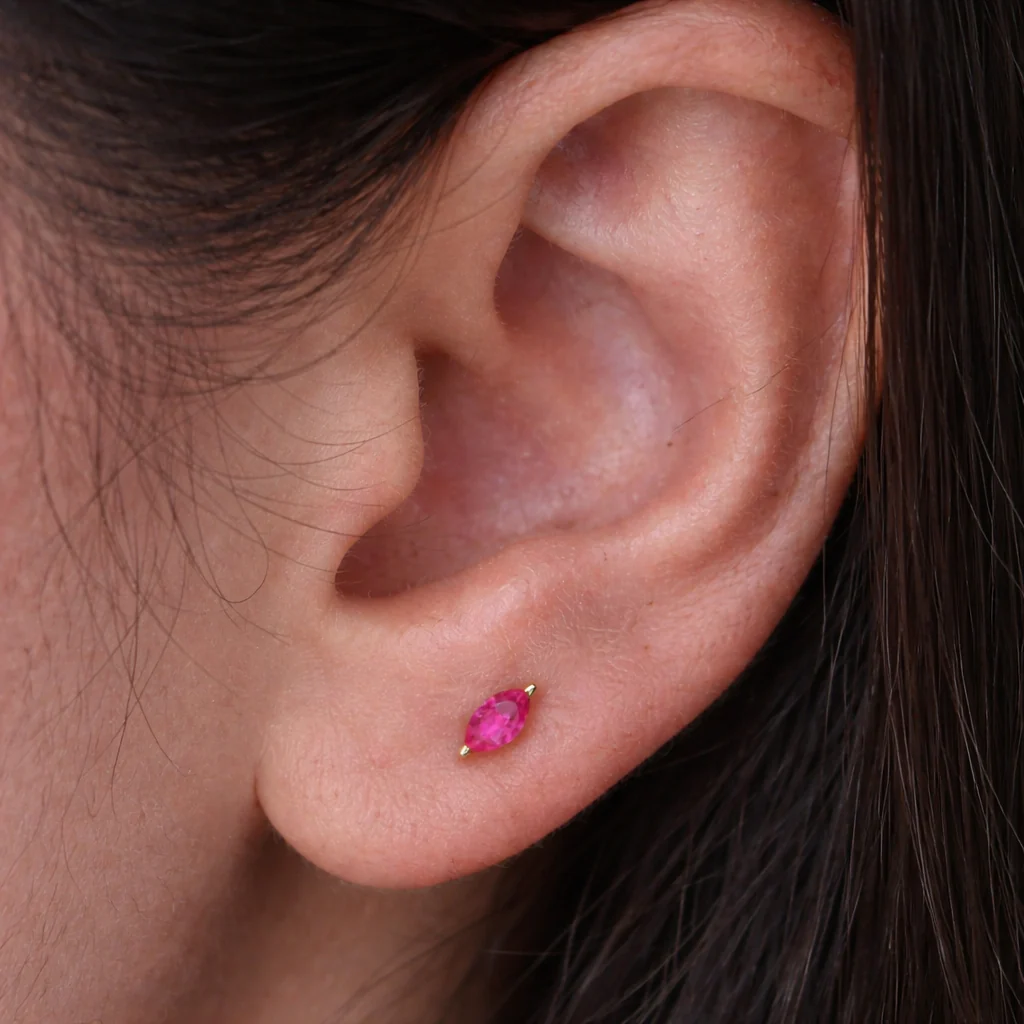 Ruby Marquise Studs