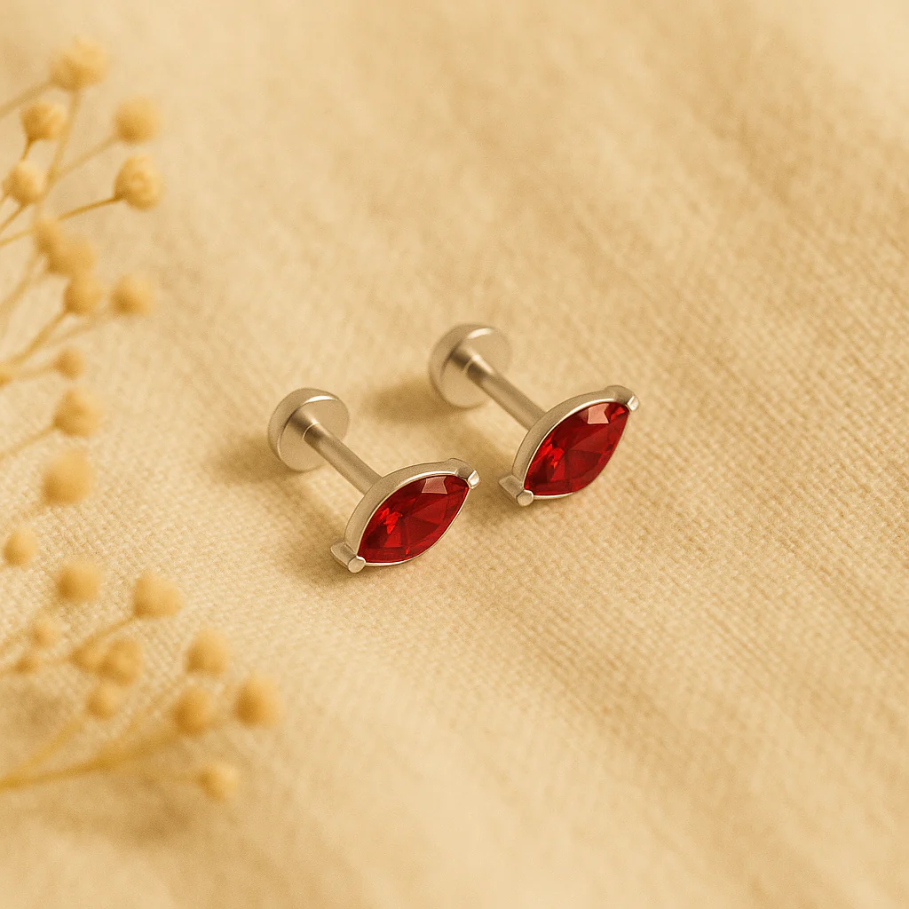 Ruby Marquise Studs - Image 3