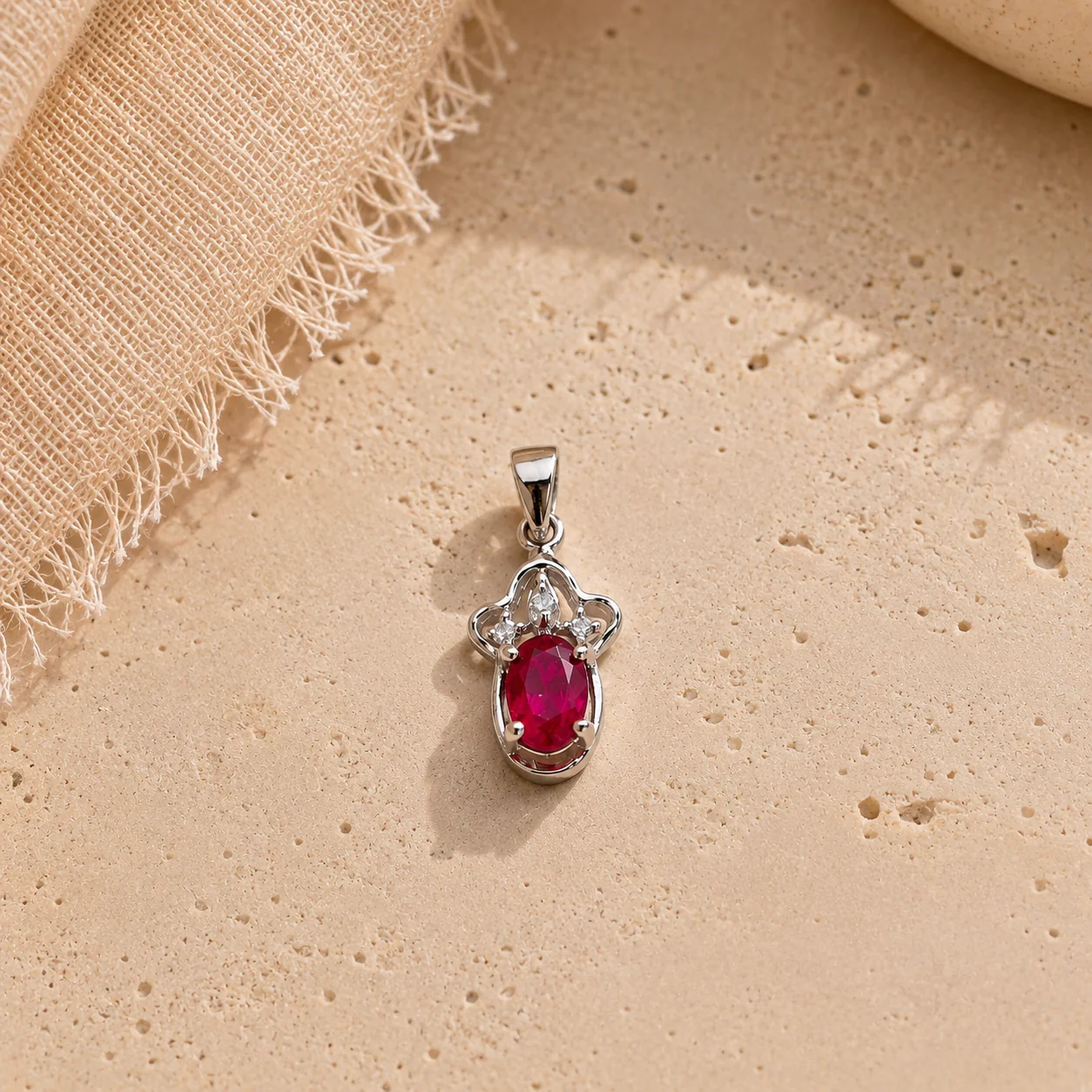 Ruby Oval Charm - Image 3