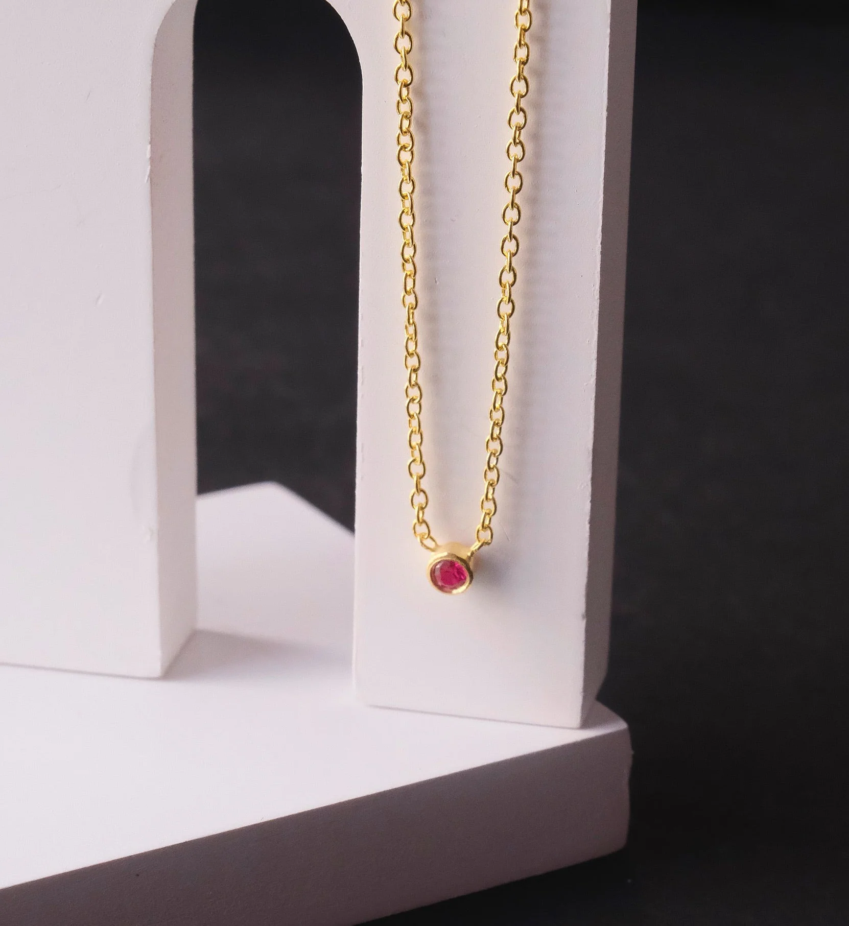 Ruby Solitaire Necklace - Image 8