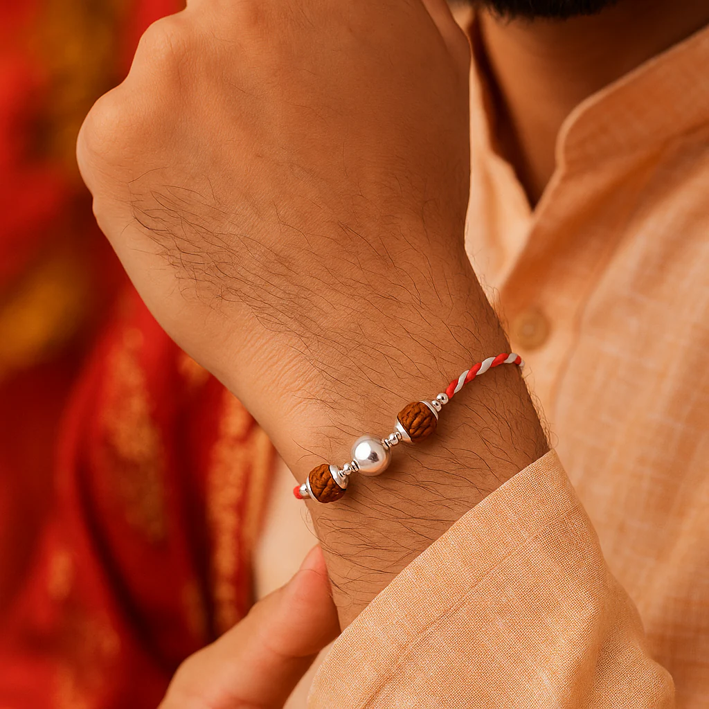Rudraksha Ball Rakhi - Image 2