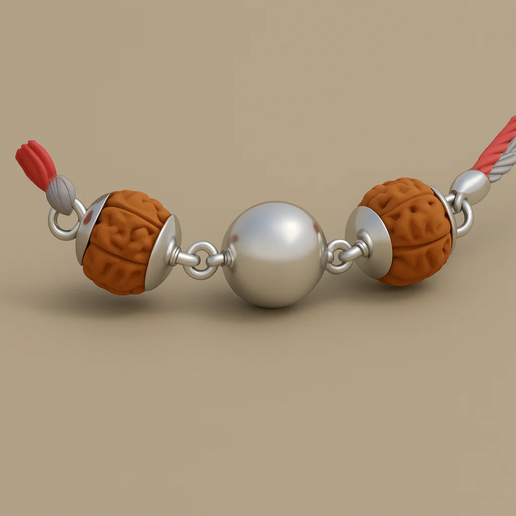 Rudraksha Ball Rakhi - Image 4