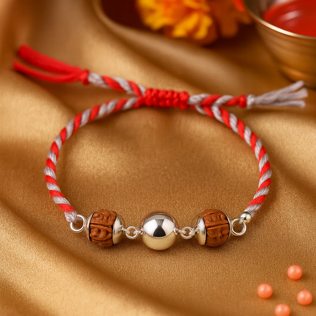 Rudraksha Ball Rakhi - Image 5