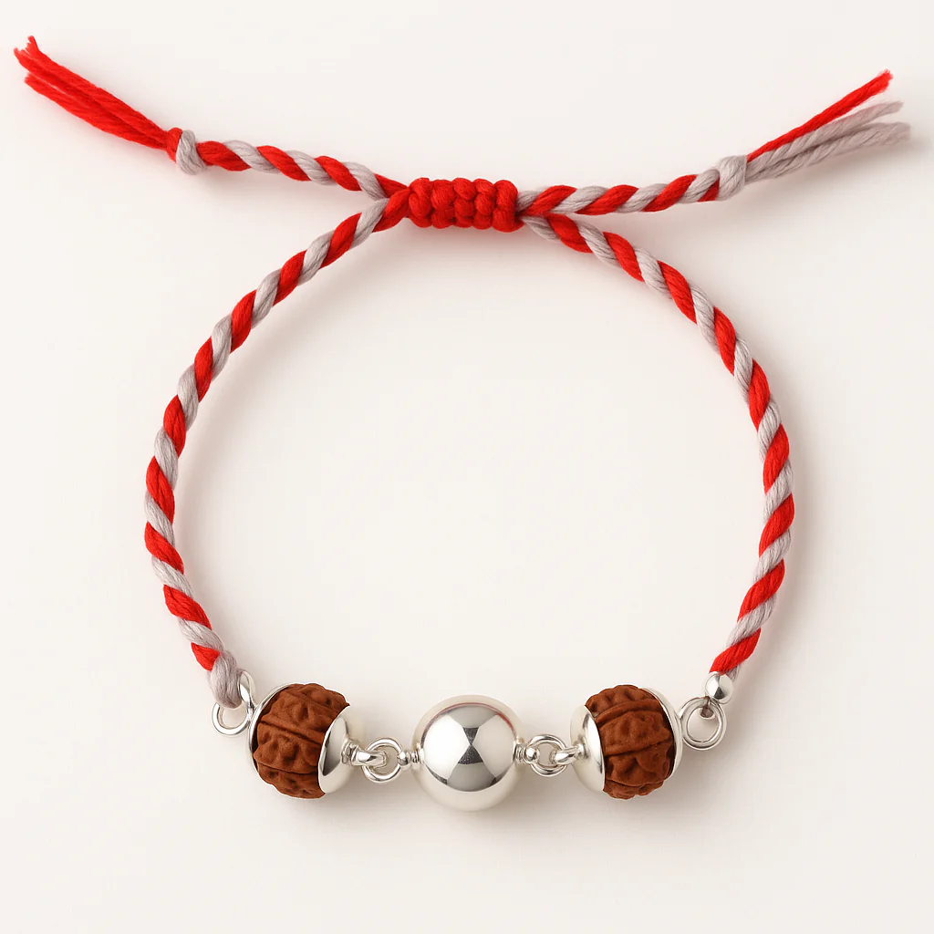 Rudraksha Ball Rakhi - Image 6