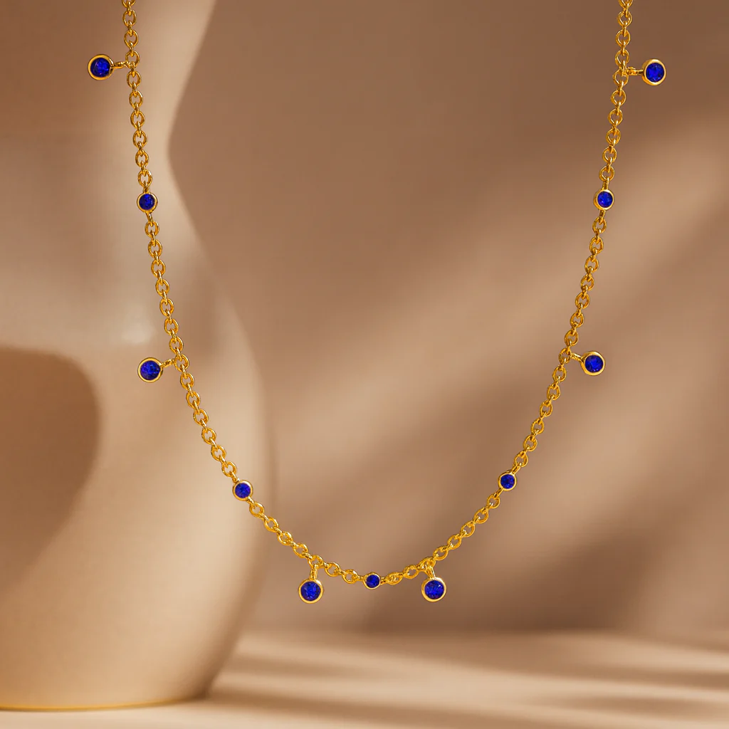 Sapphire Drop Necklace - Image 2