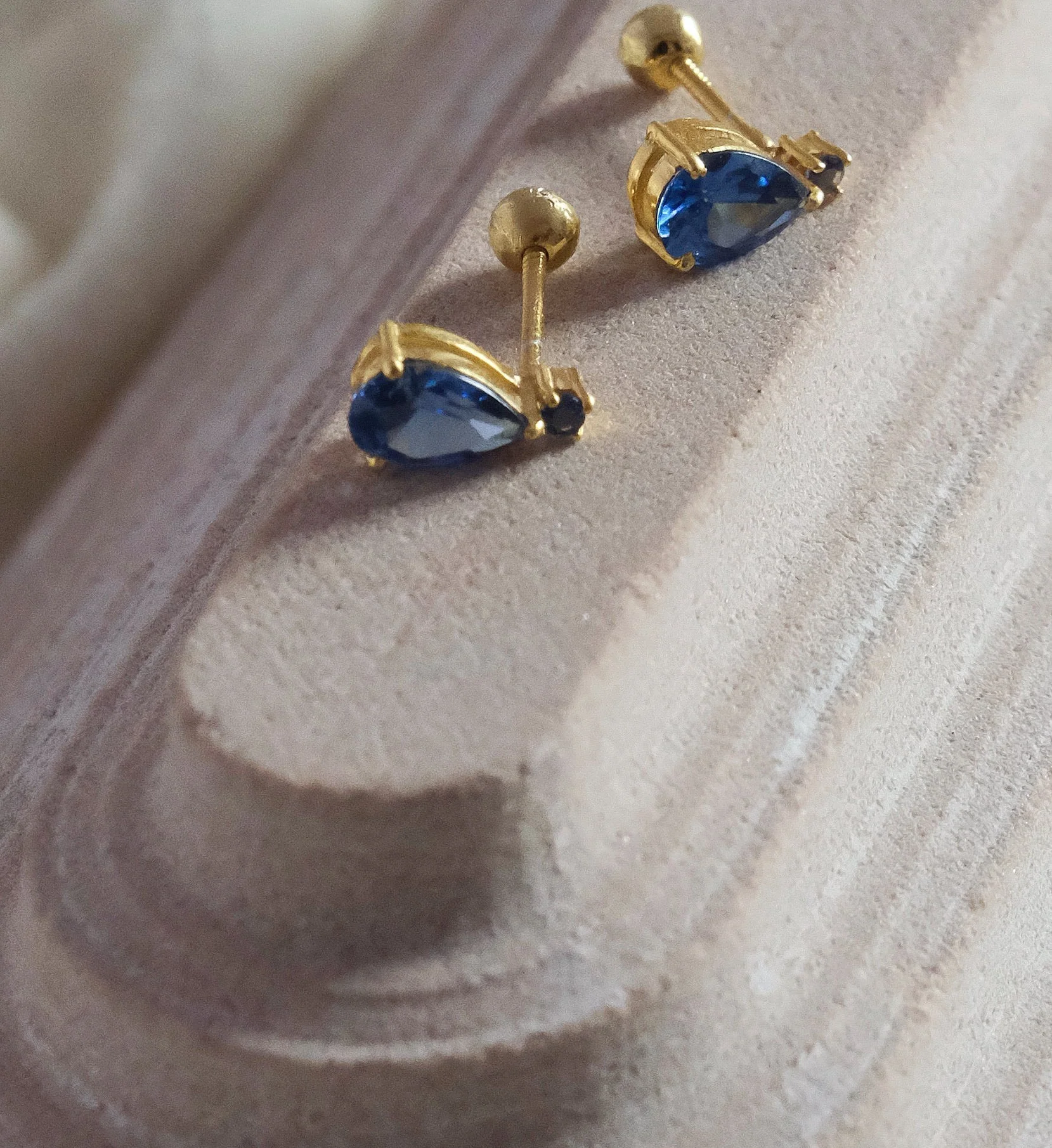 Sapphire Drop Studs - Image 6