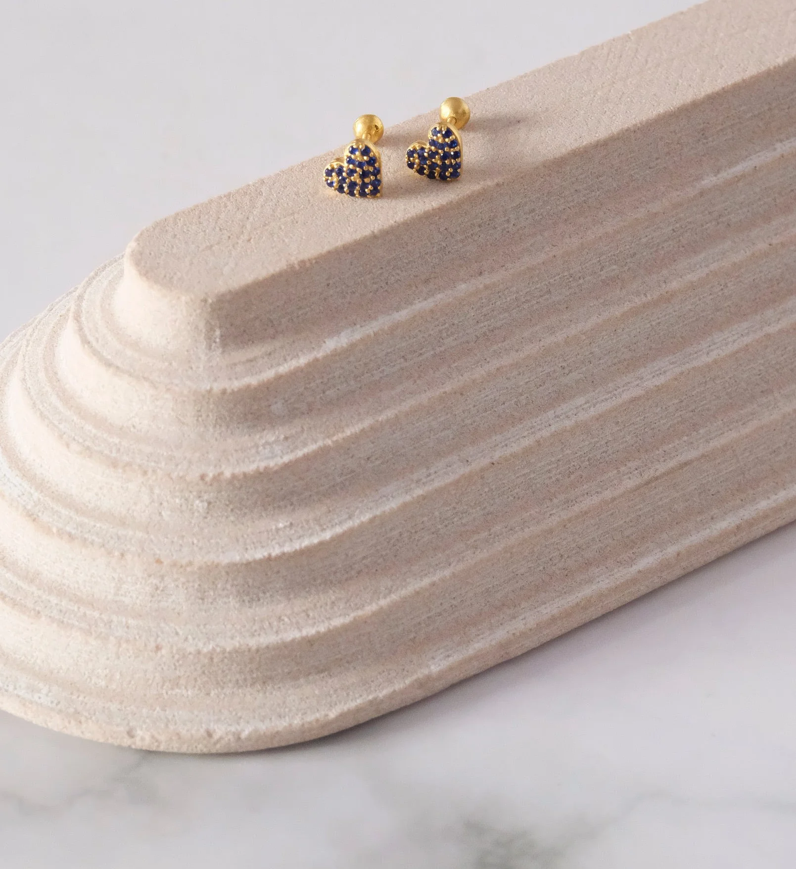 Sapphire Heart Studs - Image 4