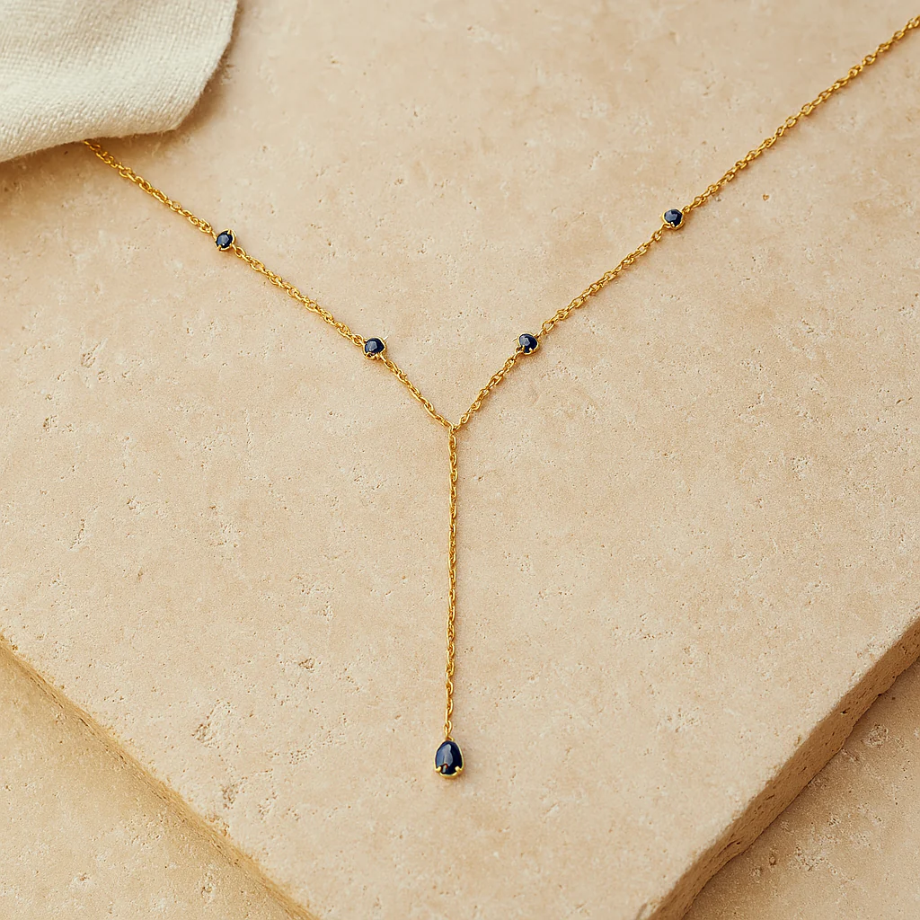 Sapphire Lariat Necklace - Image 5