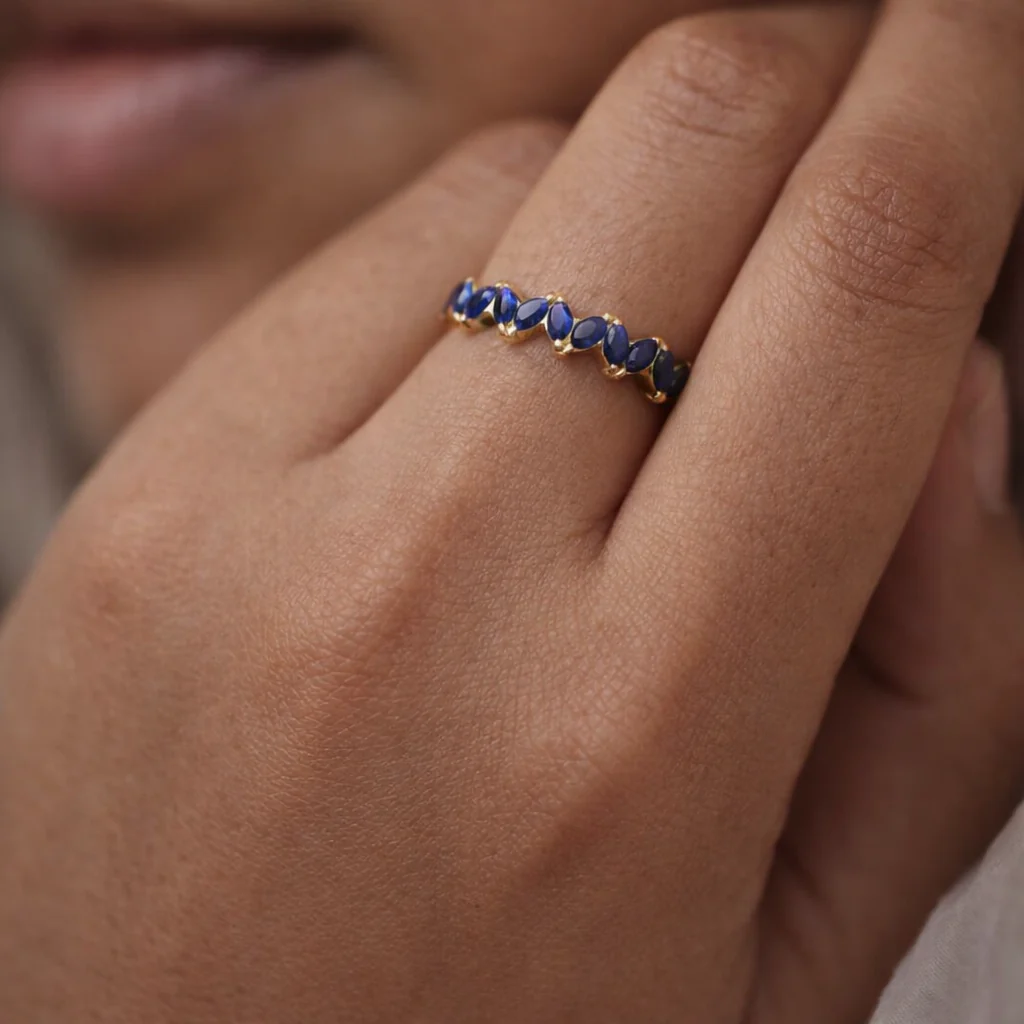 Sapphire Marquise Band