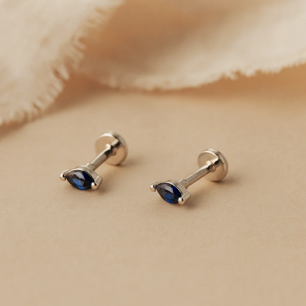 Sapphire Marquise Studs - Image 3