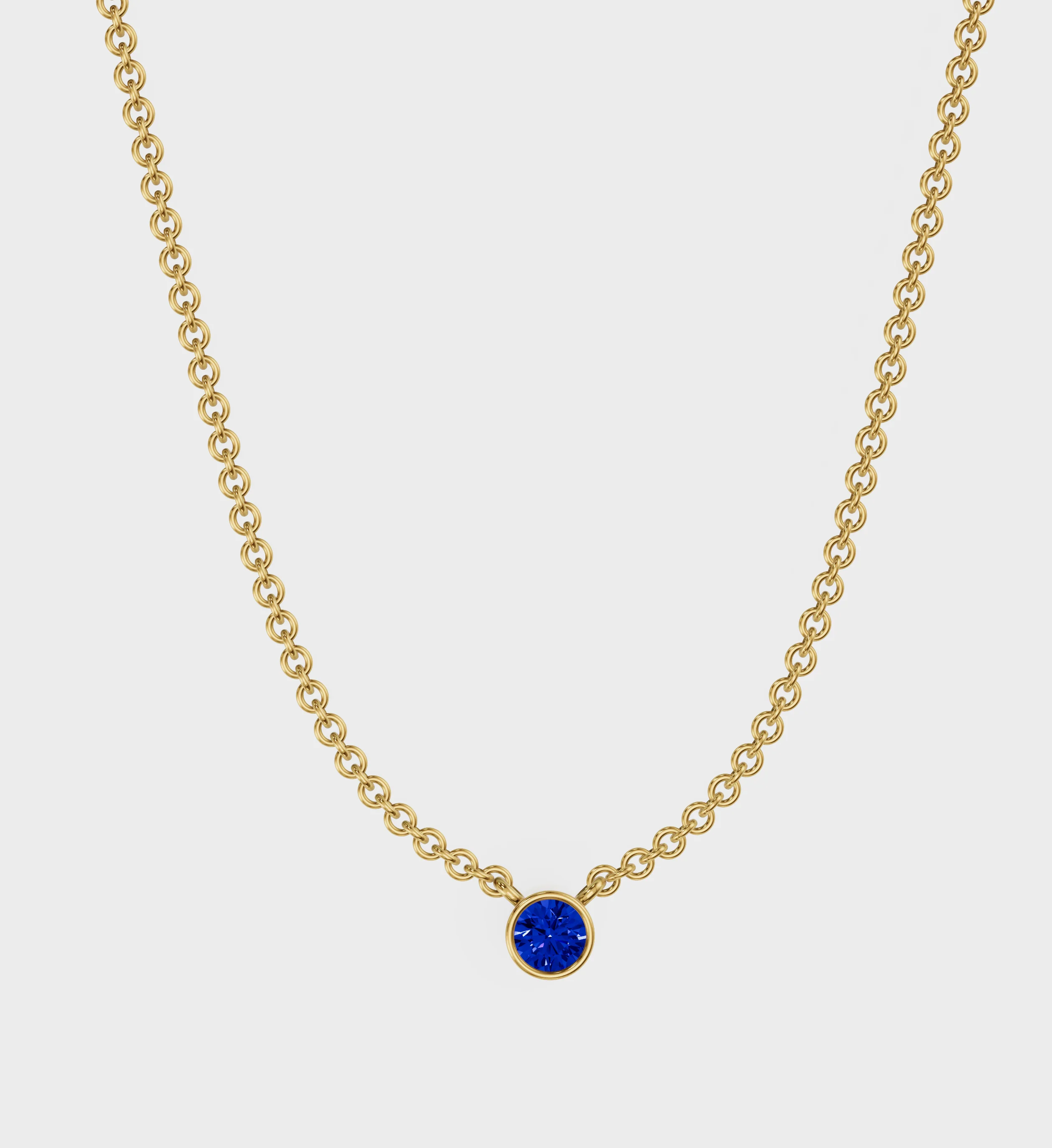 Sapphire Solitaire Necklace - Image 5