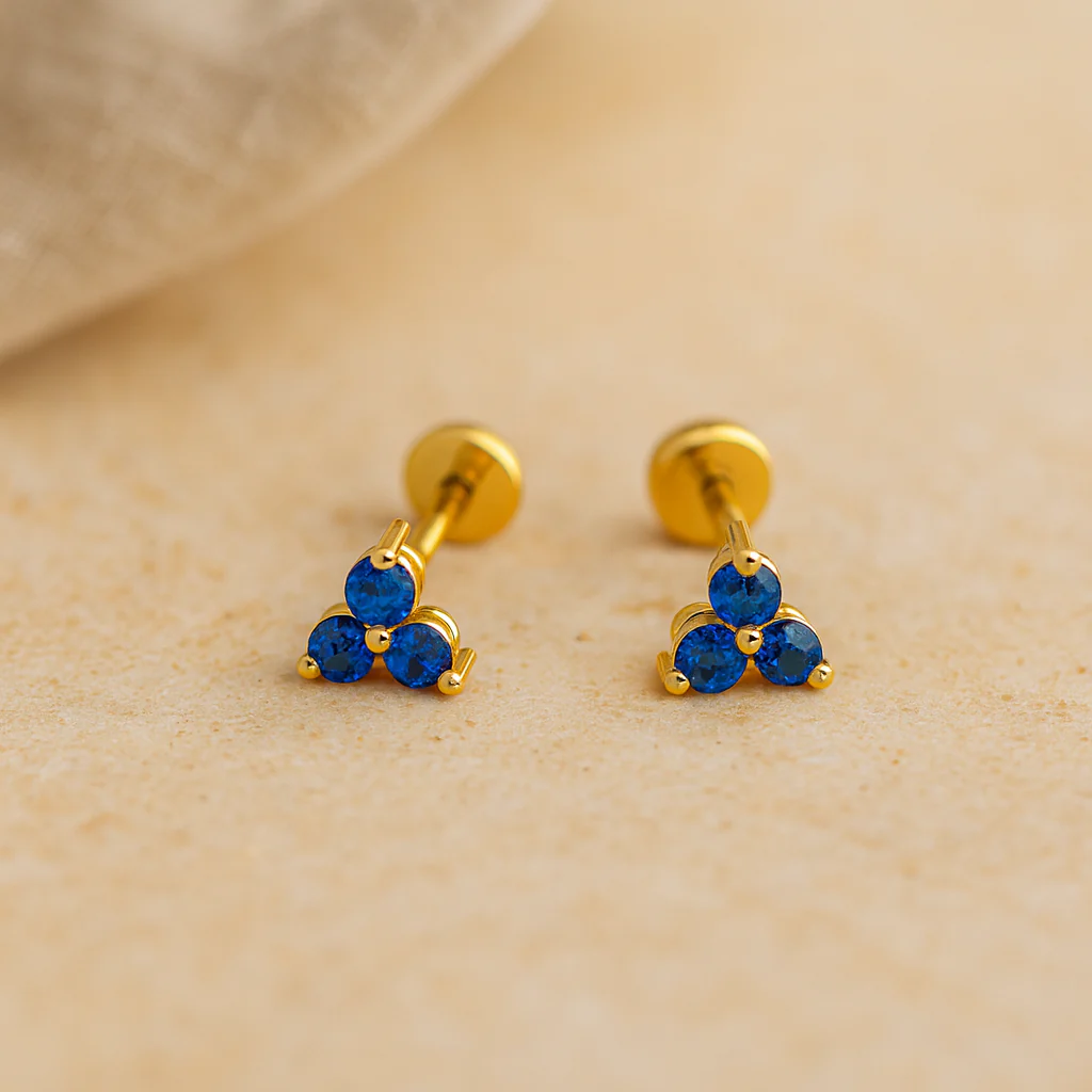 Sapphire Trio Studs - Image 2