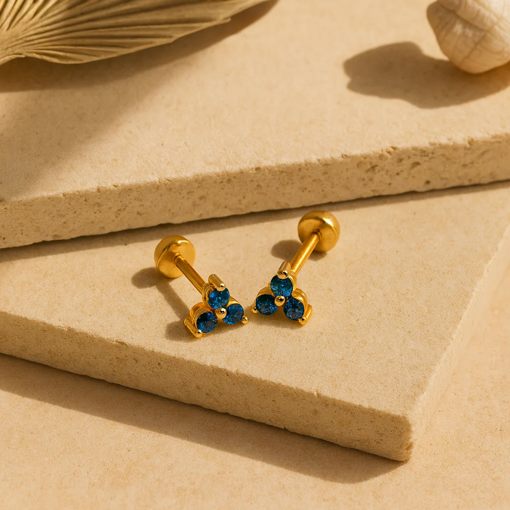 Sapphire Trio Studs - Image 3