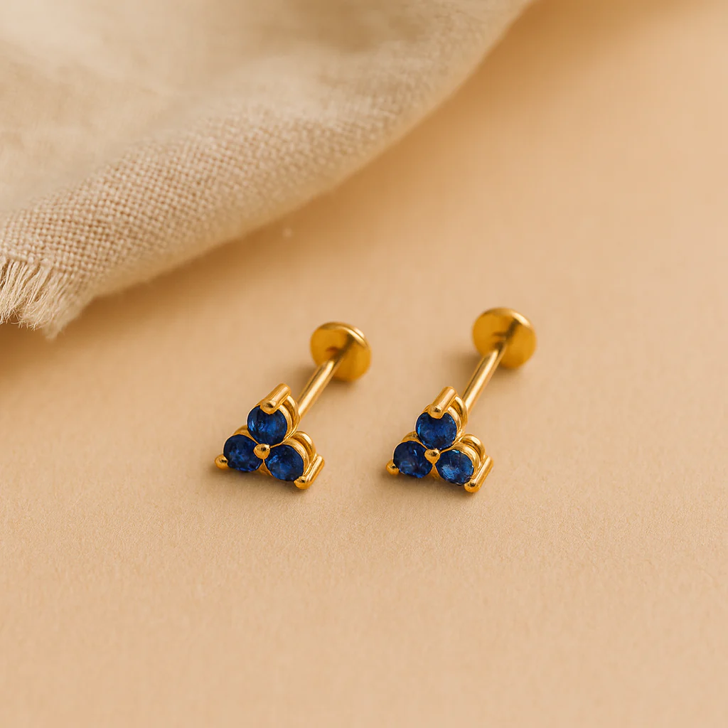 Sapphire Trio Studs - Image 4