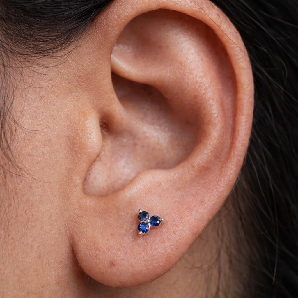 Sapphire Trio Studs - Image 5