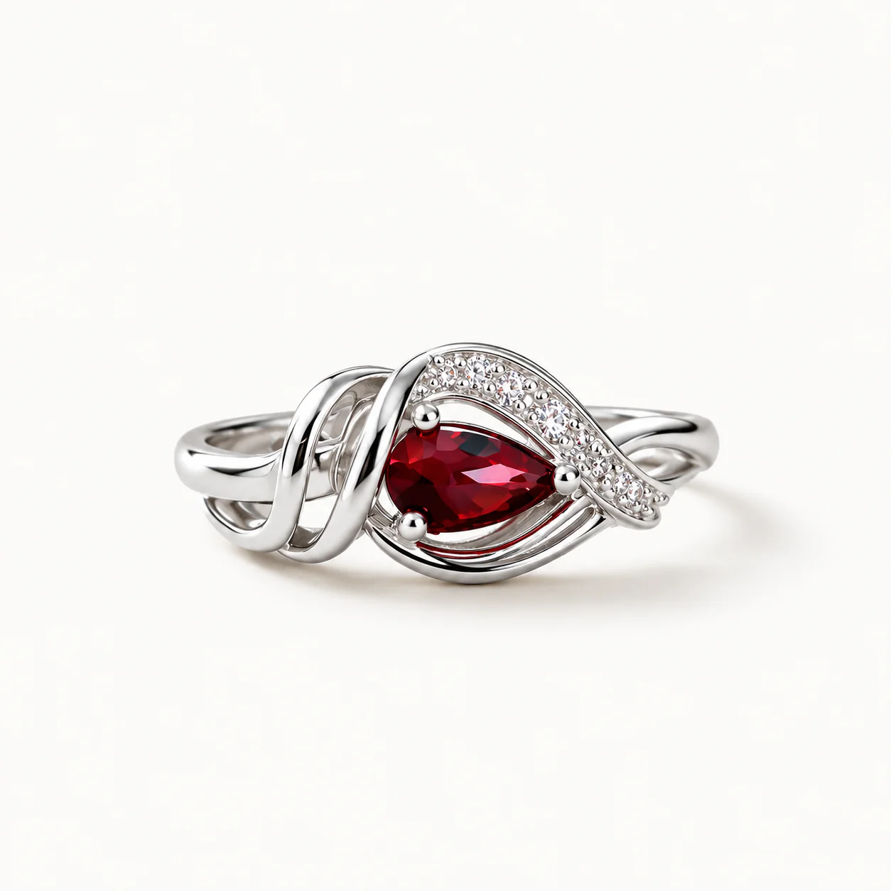 Scarlet Embrace Garnet Ring - Image 2