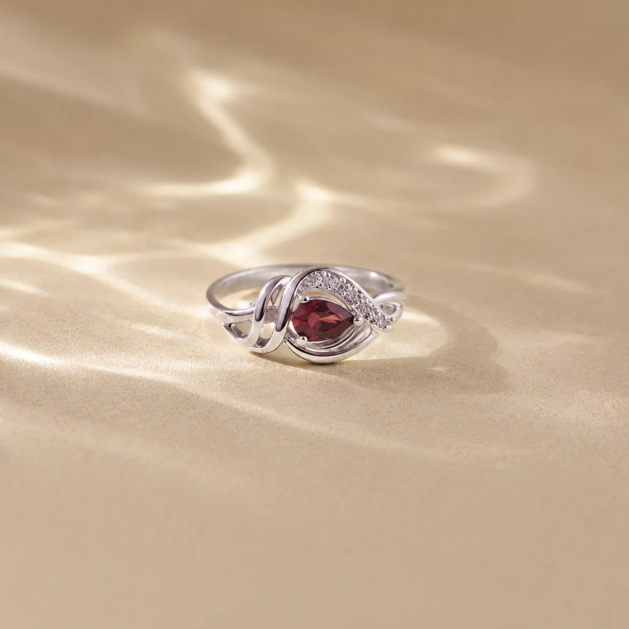 Scarlet Embrace Garnet Ring - Image 3