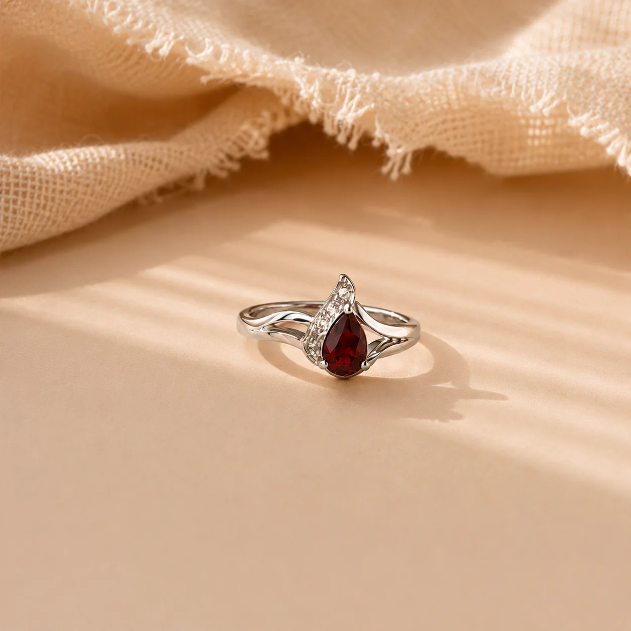 Scarlet Flame Garnet Ring - Image 3