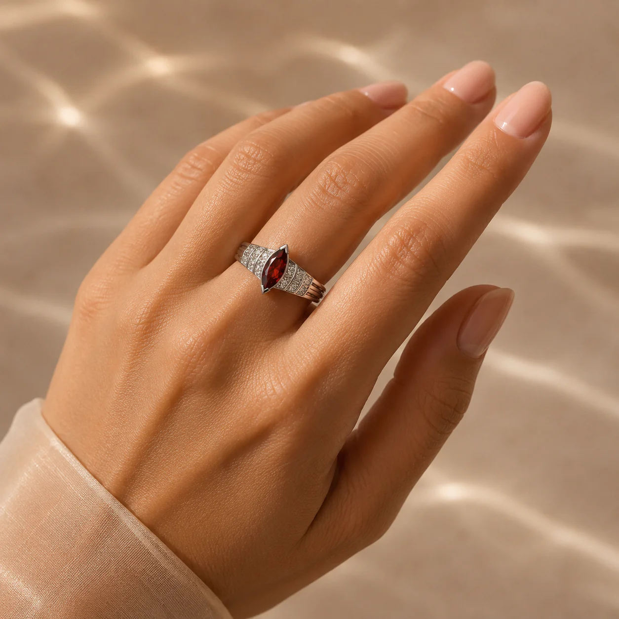 Scarlet Marquise Ring - Image 3