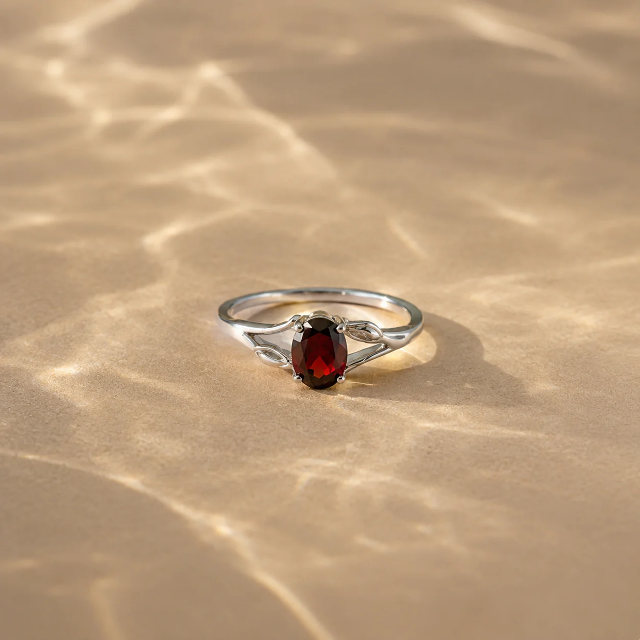 Scarlet Vine Garnet Ring - Image 2