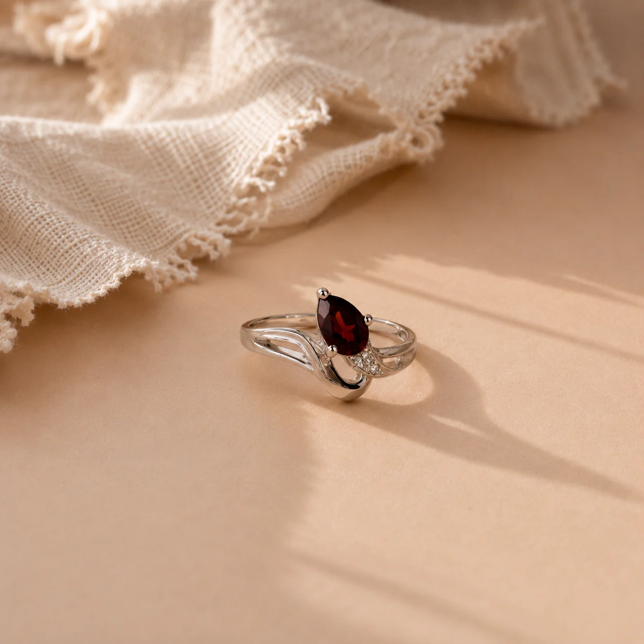 Scarlet Whisper Garnet Ring - Image 3