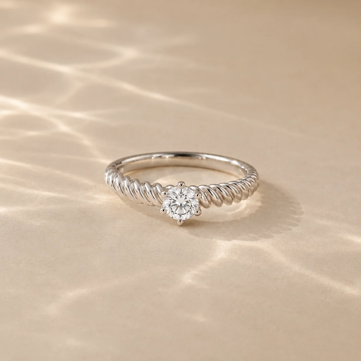 Selene Rope Solitaire Ring - Image 5