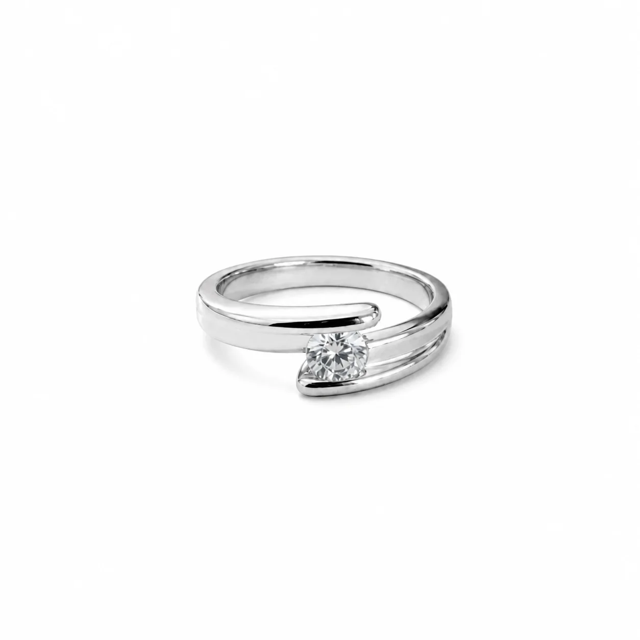 Serene Twist Solitaire Ring - Image 6