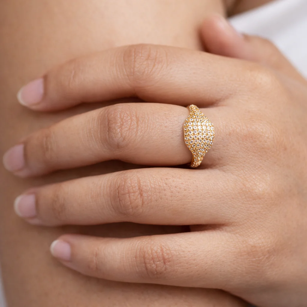 Soft Pink Signet Ring
