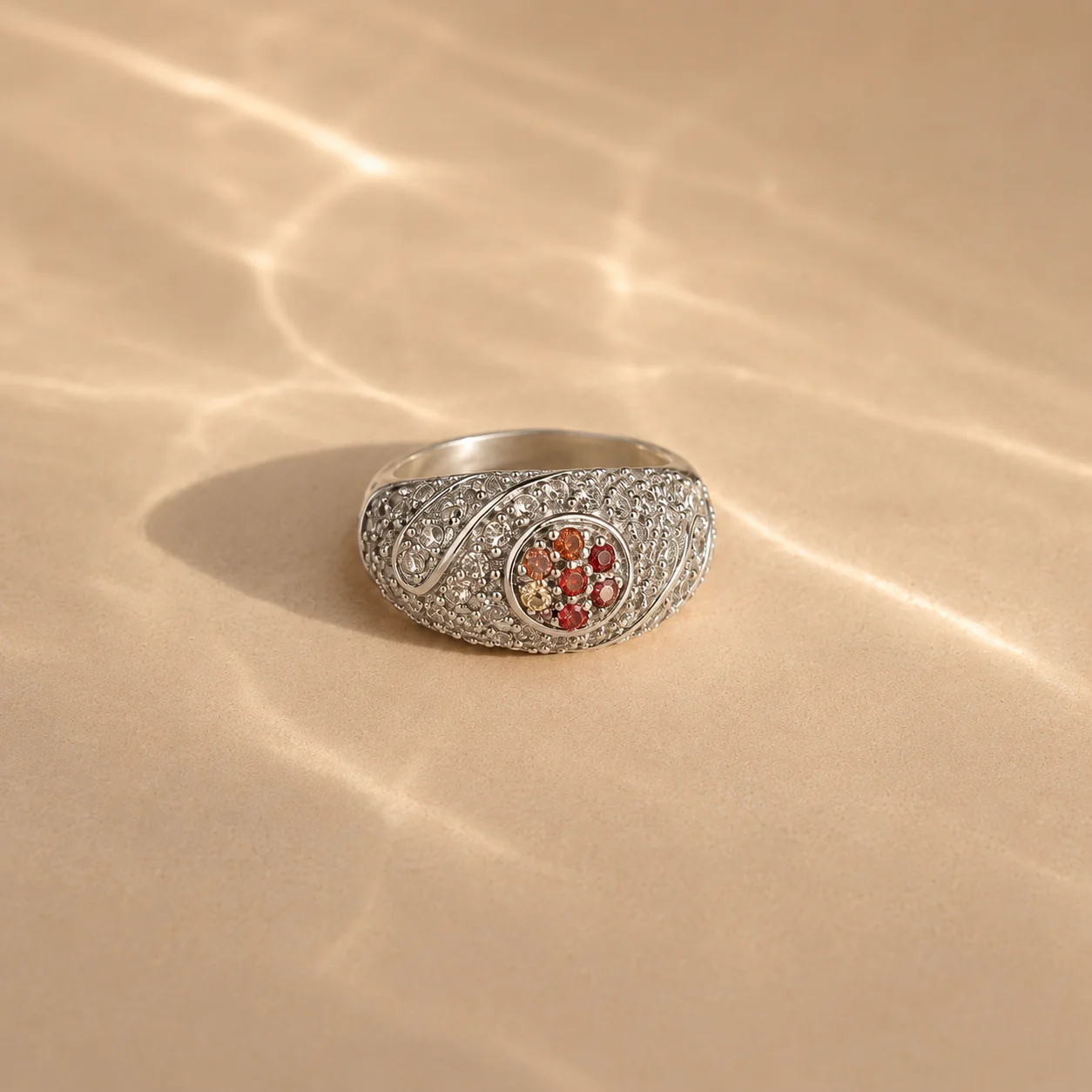 Solar Orbit Orange CZ Ring - Image 4